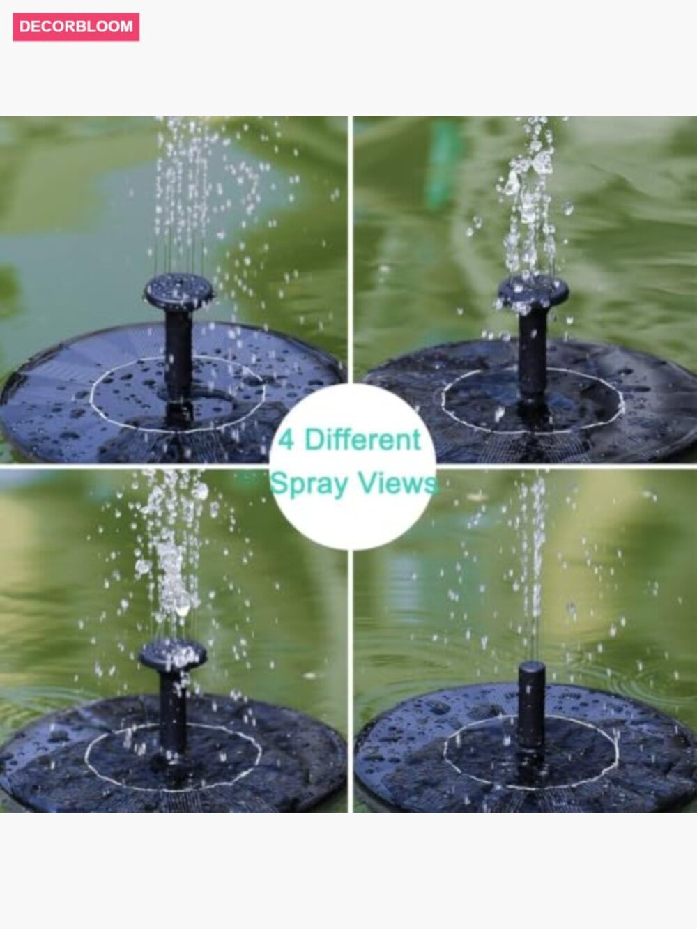 Solar Water Fountain Pump for Bird Bath, Pond, Garden - 1.5W - Picture 6 of 7